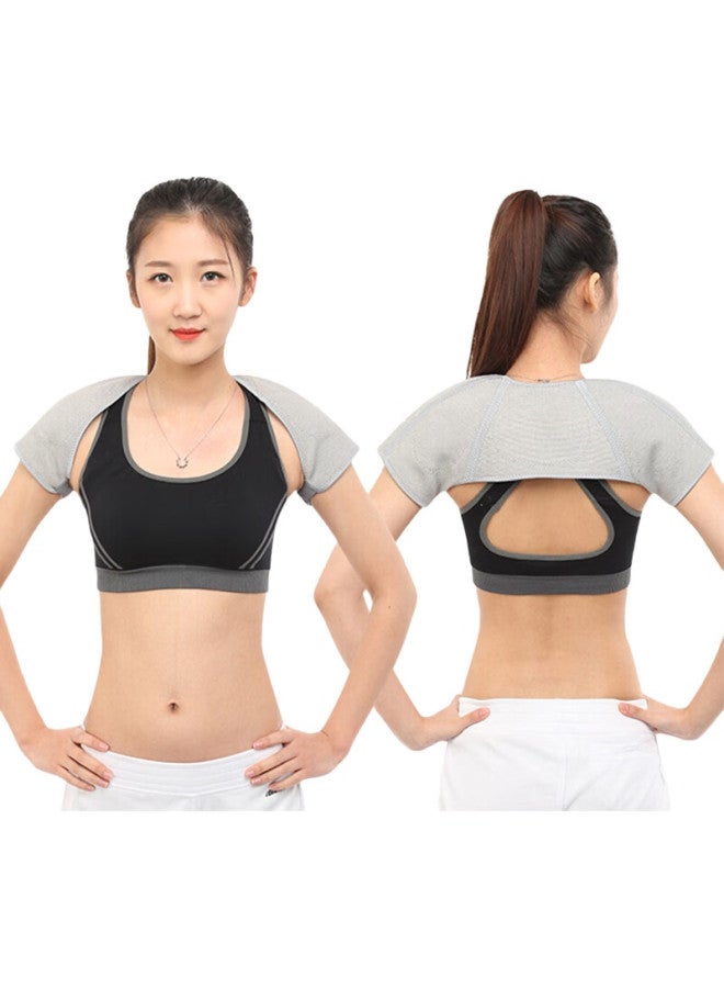chidong Self-Heating Shoulder Support Sleeve, Shoulder Periarthritis Shoulder Wrap Shoulder Pad, Unisex Shoulder Vest, Postpartum Warmth, Size S - Image 2