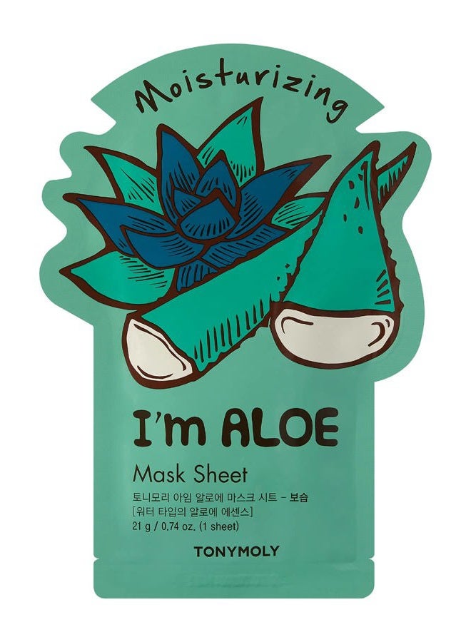 TONYMOLY أنا حقيقي قناع مرطب بالألوة، عبوة من 1 - Image 1