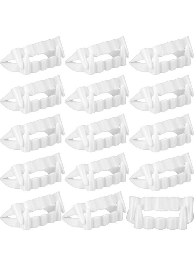 Jovitec - 50 Pieces Plastic Vampire Teeth White Vampire Fangs Fake Werewolf Teeth For Party, Masquerade, Christmas Halloween - Image 1