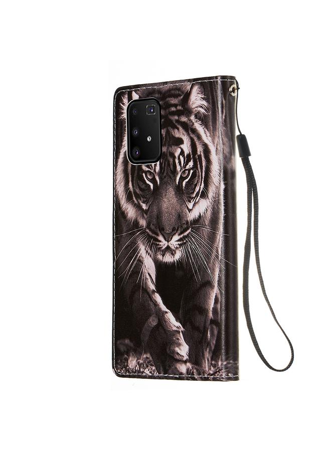 Zaboon Case For Galaxy M80s Colored Drawing Pattern Plain Weave Horizontal Flip Leather Case with Holder & Card Slot & Wallet&Lanyard - Image 3