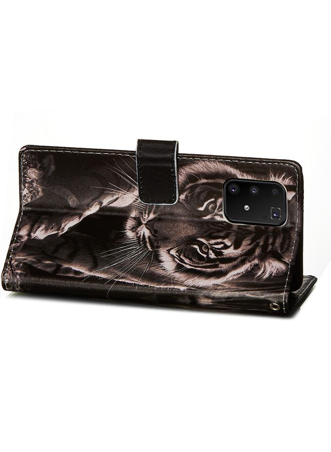 Zaboon Case For Galaxy M80s Colored Drawing Pattern Plain Weave Horizontal Flip Leather Case with Holder & Card Slot & Wallet&Lanyard - Image 4