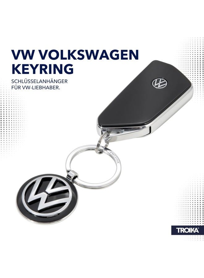 Troika Keyring KR16-05/VW VW Emblem 1 Key Ring Also Official Licensed by Volkswagen - Cast Metal - Original, 7 cm, Black/Silver, 7 cm, Keyring - Image 5