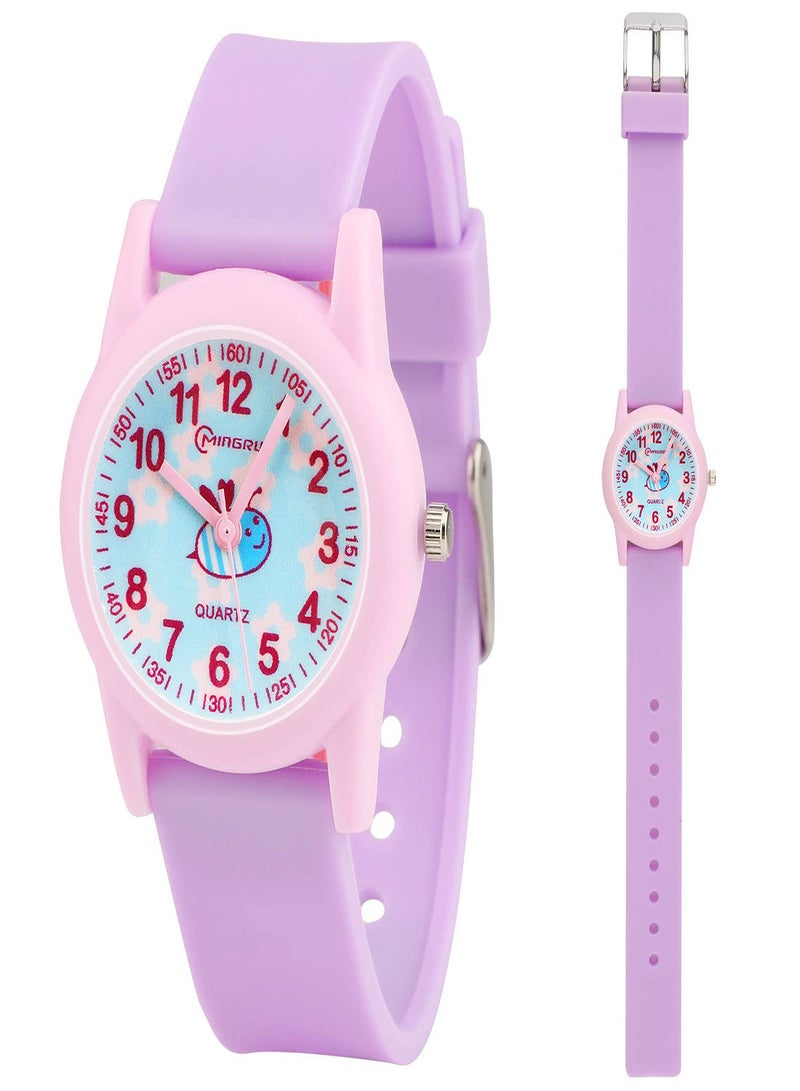 SYOSI Kids Watch, Waterproof Quartz Stone Kids Analog Watch Easy Study Time and Reading Teaching Tool, Watch Analog for Boys Girls, Student Children Gift Kids Watch 3-12 Years Old  - Image 1
