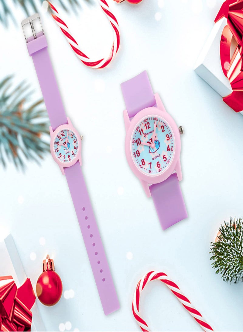 SYOSI Kids Watch, Waterproof Quartz Stone Kids Analog Watch Easy Study Time and Reading Teaching Tool, Watch Analog for Boys Girls, Student Children Gift Kids Watch 3-12 Years Old  - Image 5