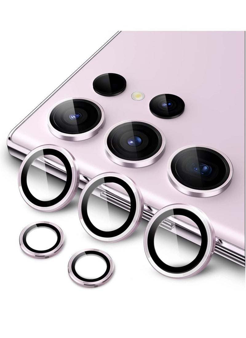 Raxoom Camera Lens Protector for Samsung Galaxy S23 Ultra 5G 6.8-Inch, 9H Tempered Glass Metal Individual Ring Cover, Easy Installation Tray, HD Clear, Set of 5 (Lavender) - Image 1