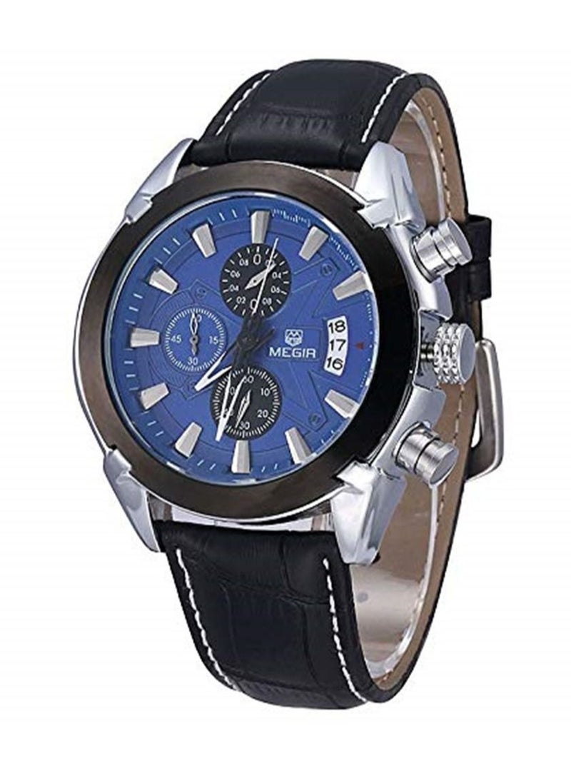 MEGIR Casual Watch for Men Analog Leather - Image 1