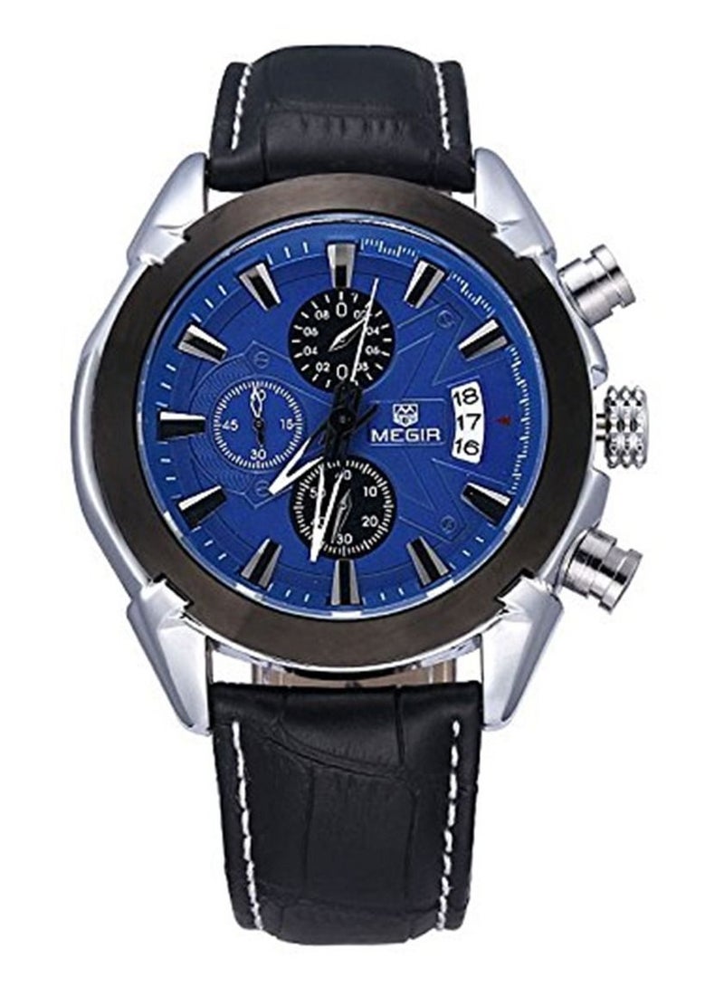 MEGIR Casual Watch for Men Analog Leather - Image 2