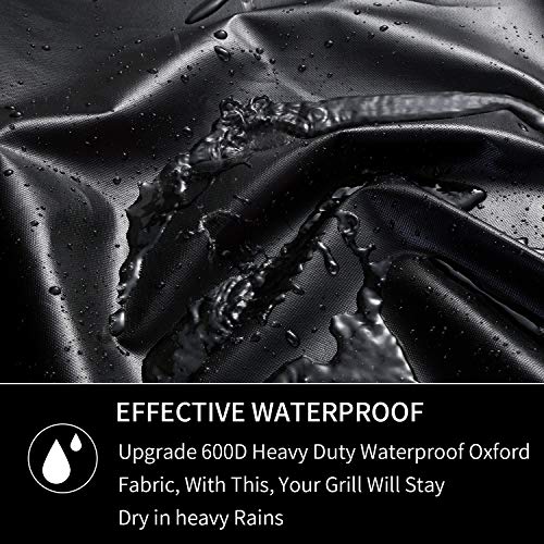 Jiesuo BBQ Grill Cover for Weber Charcoal Kettle: Heavy Duty Waterproof 22 Inch Weather Resistant Barbeque Grill Covers - Image 4