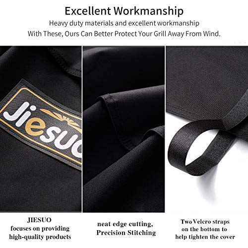 Jiesuo BBQ Grill Cover for Weber Charcoal Kettle: Heavy Duty Waterproof 22 Inch Weather Resistant Barbeque Grill Covers - Image 5