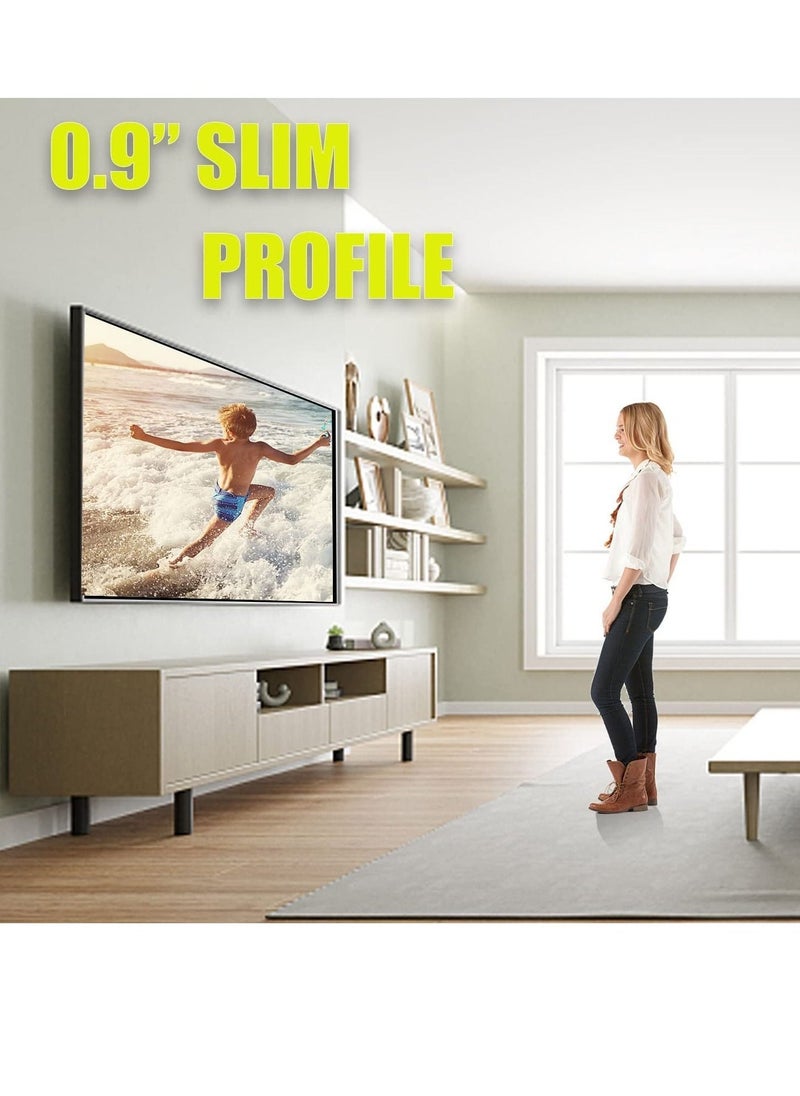 TV Wall Mount Bracket Fixed for Most 26”-65” LED, OLED 4K Flat Screen TVs, Low Profile TV Mount Holds up to 132lbs VESA 400X400mm - Fits 16” Studs - Image 2