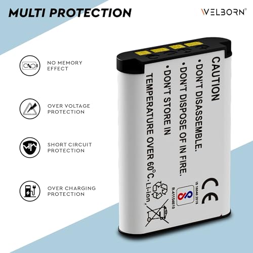 WELBORN ويلبورن NP-BX1 جامبو (1600 mAh) حزمة بطارية قابلة لإعادة الشحن لكاميرات سوني NP-BX1/M8 وسوني سايبر شوت DSC-RX100, DSC-RX100 II, DSC-RX100M II, DSC-RX100 III, DSC-RX100 V - Image 4