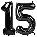 IWERP Black Number 15 Balloon 40 inch 15 Number Balloons 15th Black Birthday Decorations 15 Year Old Girls Boys Party Supplies - Image 2
