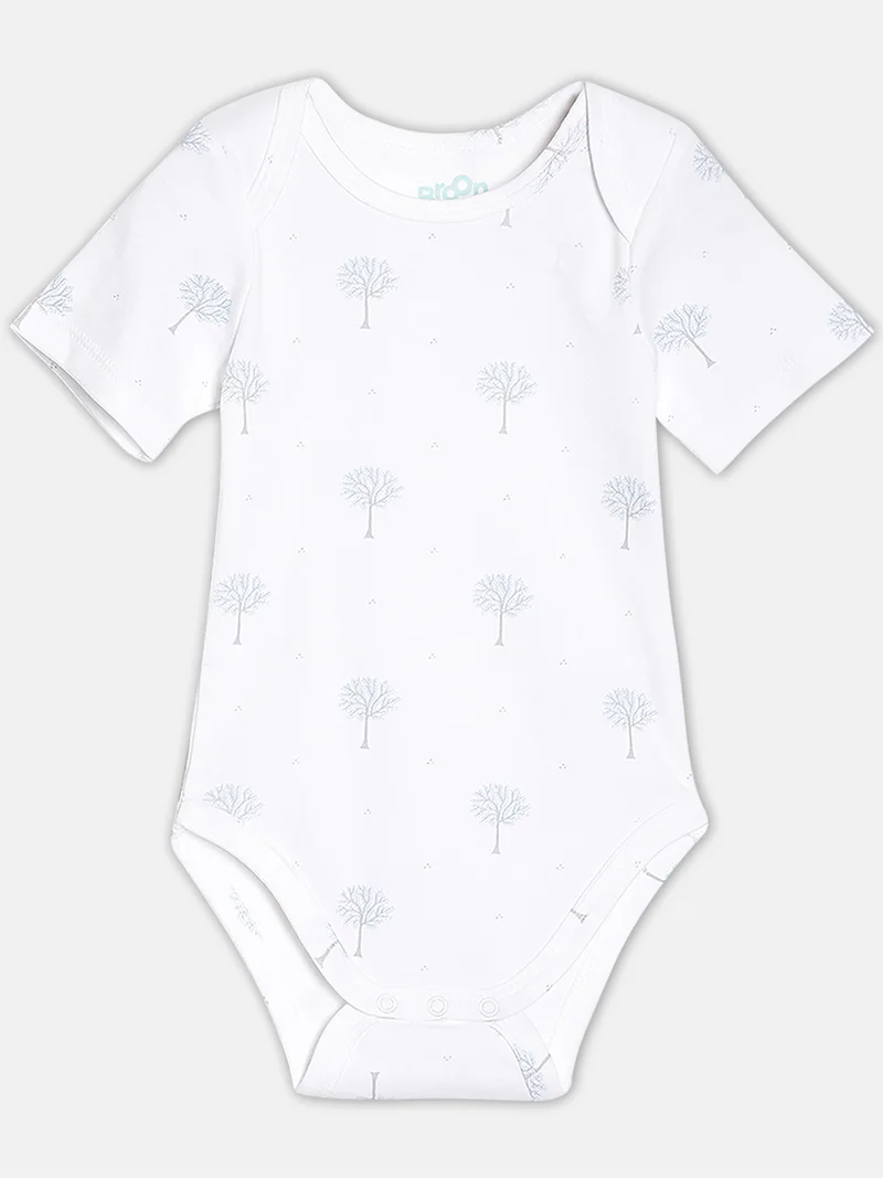 Broon Broon Infant Boys Fuchsia and White Printed Organic Cotton Bodysuit Pack of 2