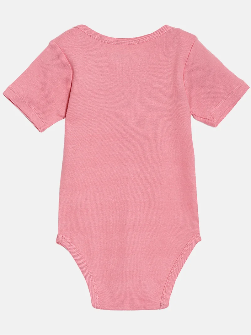Broon Broon Infant Boys Fuchsia and White Printed Organic Cotton Bodysuit Pack of 2