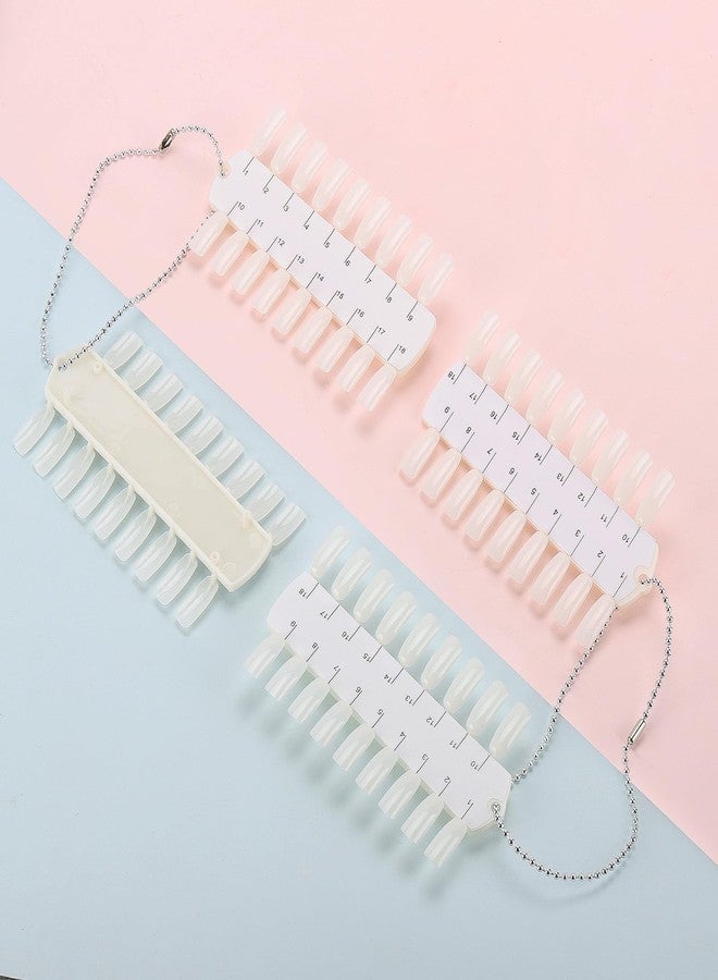 Tbestmax 6 Sets 216 Tips Nail Color Swatch, Double Layer Tips Clear Nail Color Display Palette Paint Practice Color Chart Swatches - Image 2