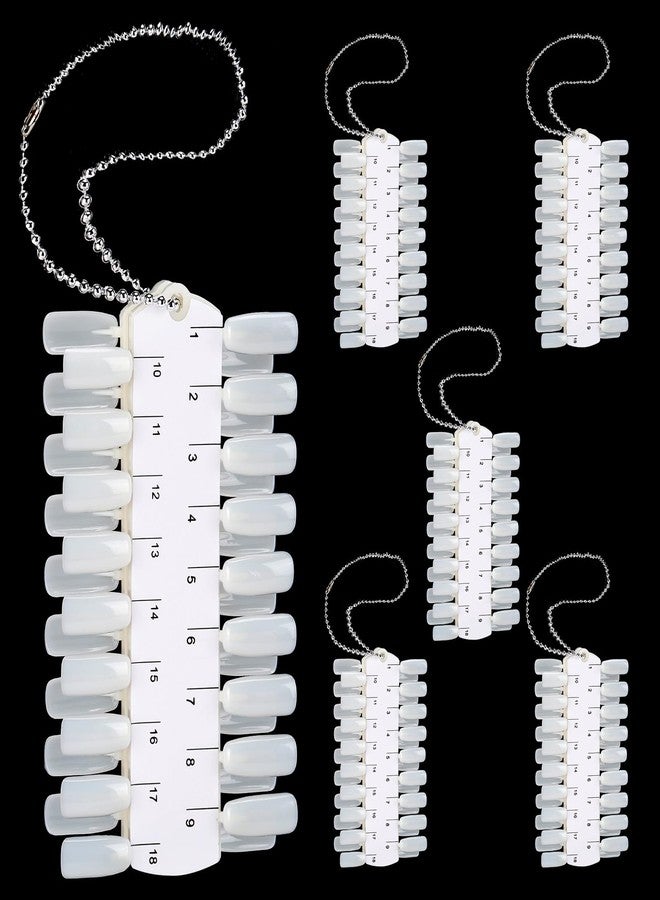 Tbestmax 6 Sets 216 Tips Nail Color Swatch, Double Layer Tips Clear Nail Color Display Palette Paint Practice Color Chart Swatches - Image 1