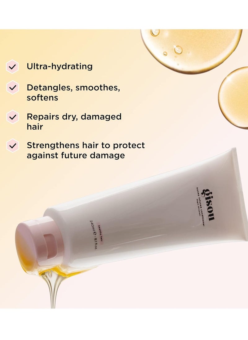 Gisou - Gisou Honey Infused Conditioner, Weightless and Nourishing Conditioner Enriched with Mirsalehi Honey, Helps Moisturize, Detangle, Smooth and Soften (8.1 fl oz) - Image 1