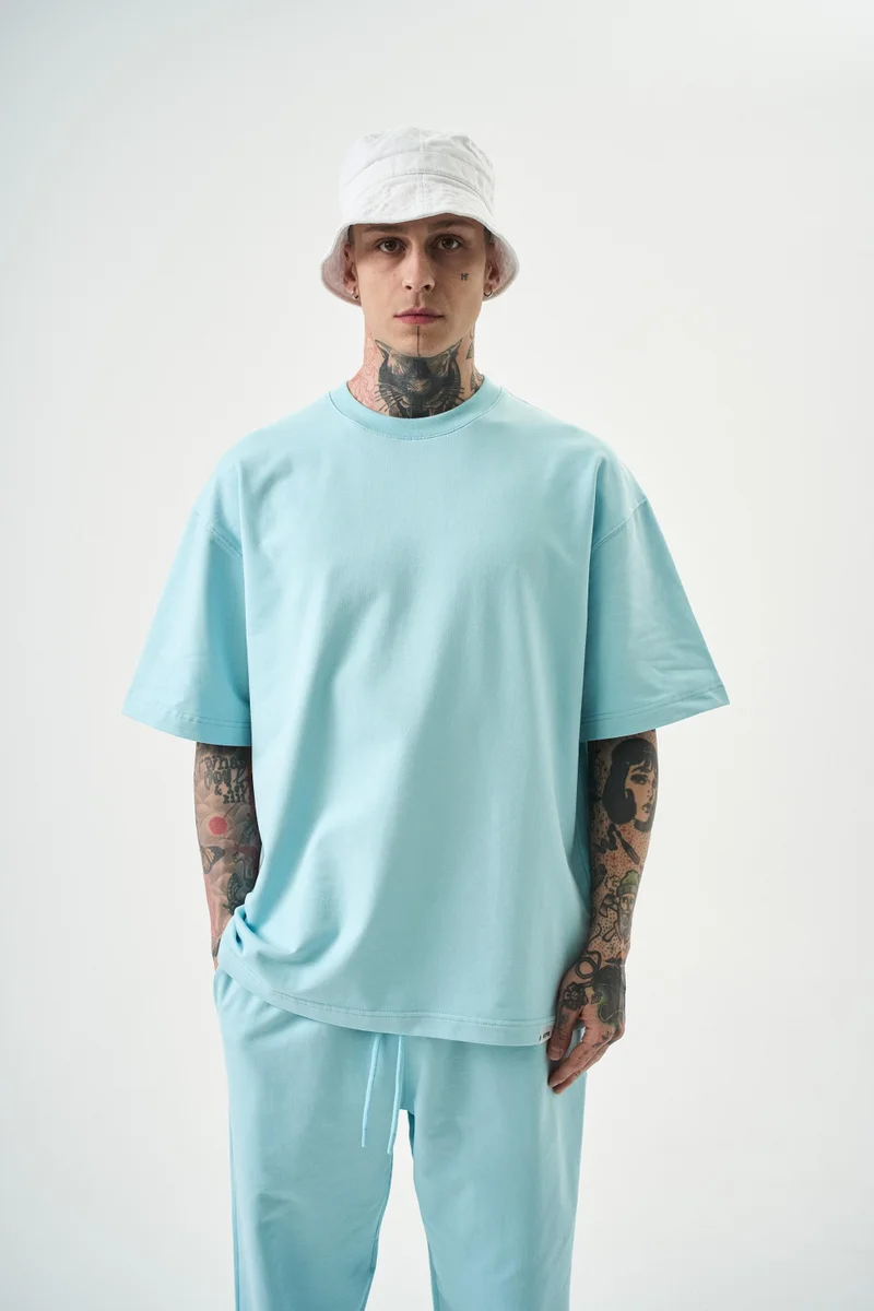 RESPIRE Men's Basic T-Shirt, Baby Blue