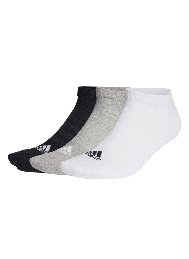 اديداس اوريجينالز adidas cushioned sportswear 3 pair pack unisex no show socks