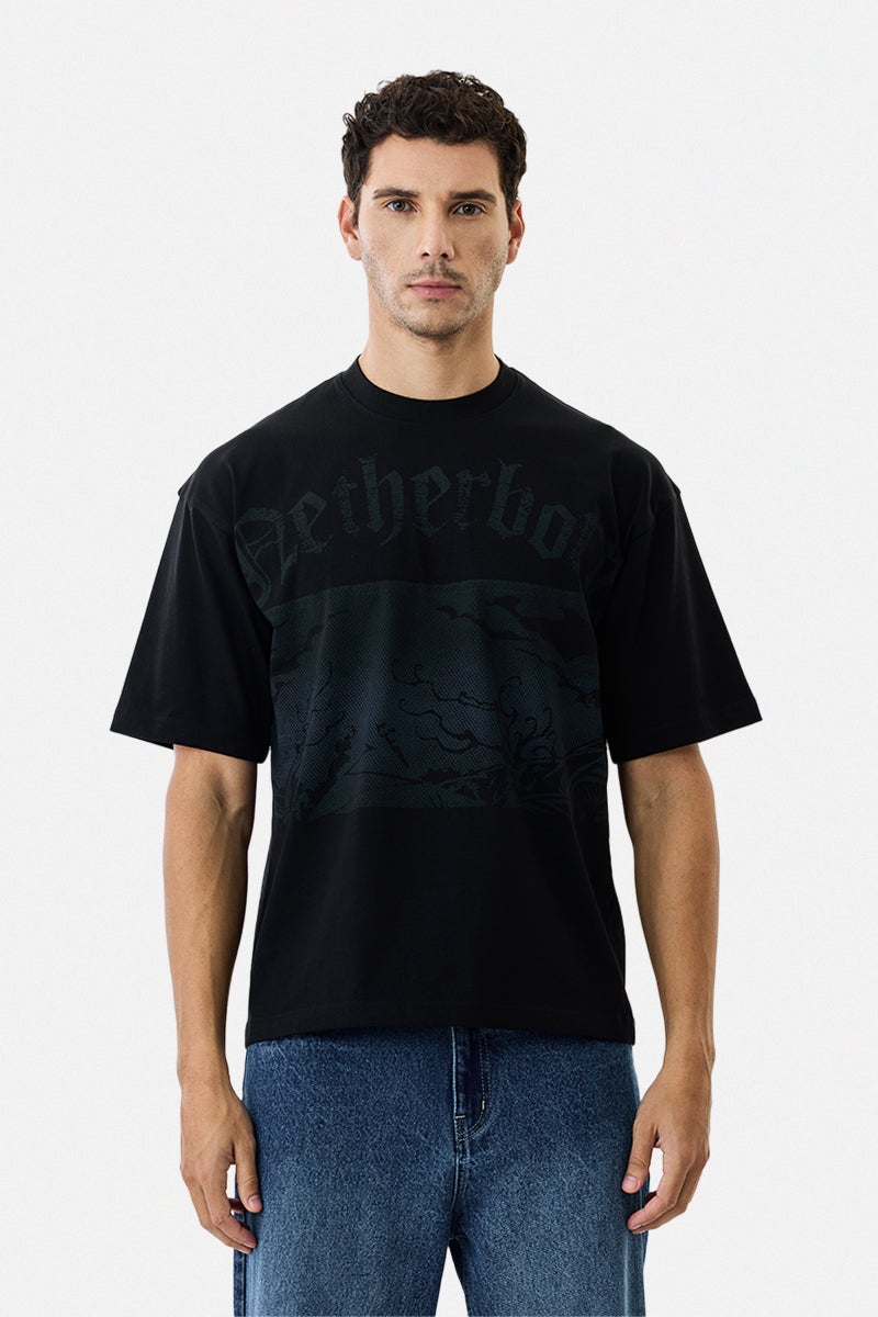 SNITCH Netherborn Box Fit Halloween T-Shirt - Image 4