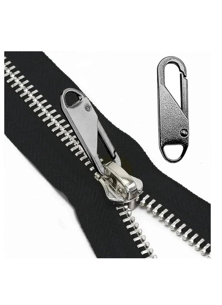 Generic - Pack of 5 Metal Zipper, Zipper, Replacement Zipper, Zip Pendant Repair Kit for Clothing, Suitcase, Coat, Boots, Jacket Backpacks (silver) - Image 1