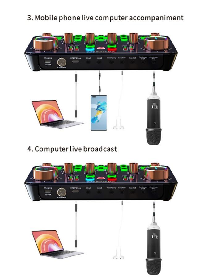 Mi VAZA DJ16 Live Sound Card for Streaming - Microphone Voice Changer - Audio Mixer for Streaming, Gaming, Recording, Singing, Tiktok, YouTube, PC, Phone - Image 5