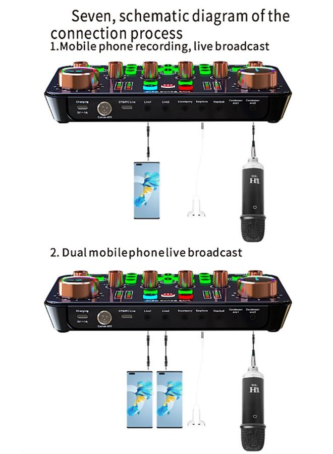 Mi VAZA DJ16 Live Sound Card for Streaming - Microphone Voice Changer - Audio Mixer for Streaming, Gaming, Recording, Singing, Tiktok, YouTube, PC, Phone - Image 4