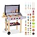 OOOK Wooden Play Barbecue Toy Grill Kids Grill Playset with Toy Food and Grilling Tools Play Kitchen Accessories for Toddlers Boys Girls Age 3 - Image 2