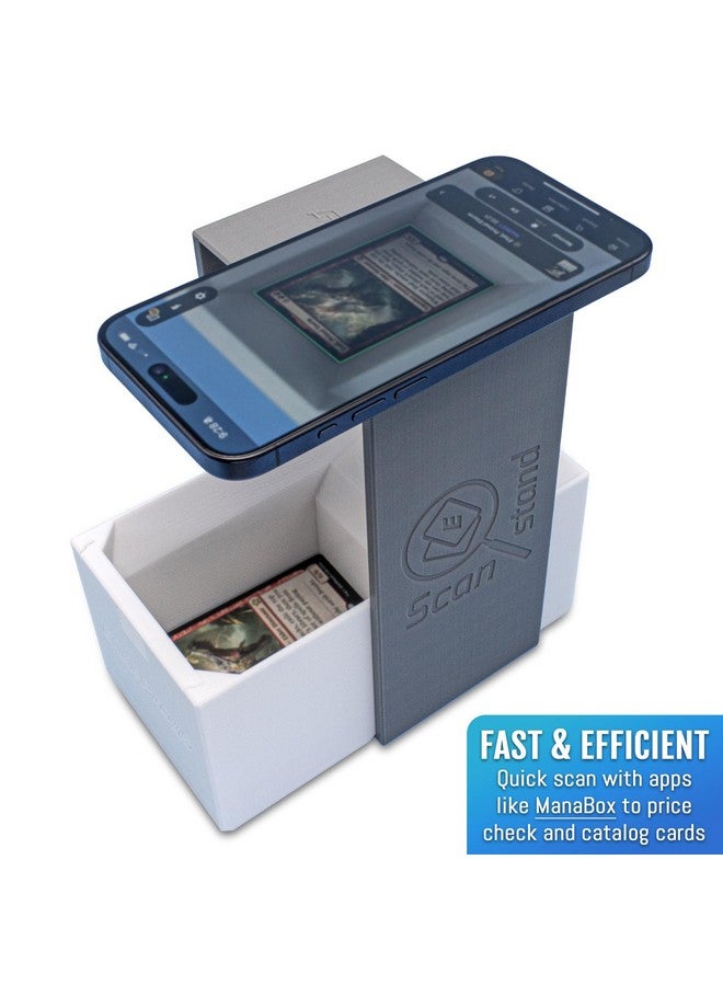 EnderToys Scanstand for Standard Size Unsleeved Cards - Gray, Phone Holder & Trading Card Chute, ManaBox and Magic TCG Scanner App Accessory, Quickly Scan and Price Check MTG Collectible Playing Cards - Image 2