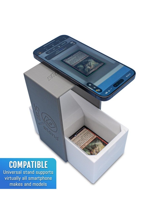 EnderToys Scanstand for Standard Size Unsleeved Cards - Gray, Phone Holder & Trading Card Chute, ManaBox and Magic TCG Scanner App Accessory, Quickly Scan and Price Check MTG Collectible Playing Cards - Image 3