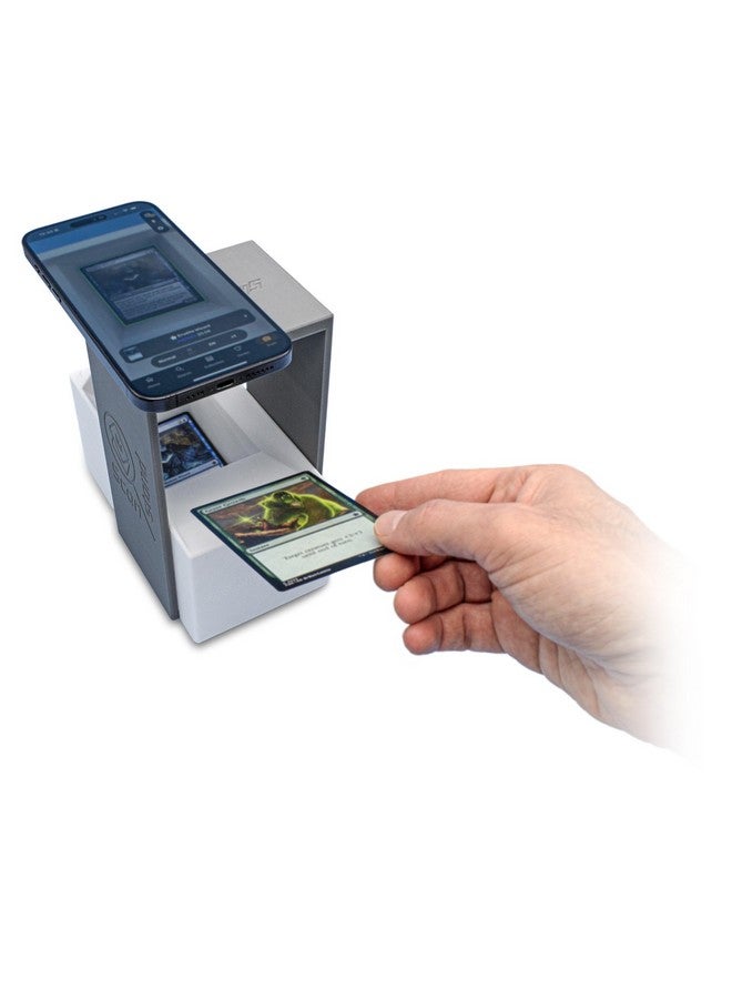 EnderToys Scanstand for Standard Size Unsleeved Cards - Gray, Phone Holder & Trading Card Chute, ManaBox and Magic TCG Scanner App Accessory, Quickly Scan and Price Check MTG Collectible Playing Cards - Image 1