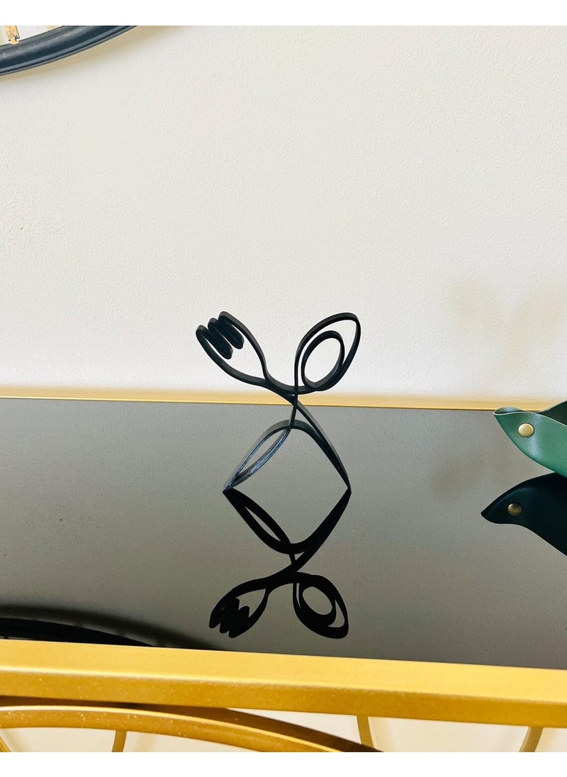 EROTNGO EROTNGO Fork and Spoon Plastic Figure Minimalist Art for Windowsill Shelf Accent Bookshelf Statue Kitchen Decor Gift Home Present  - Image 3