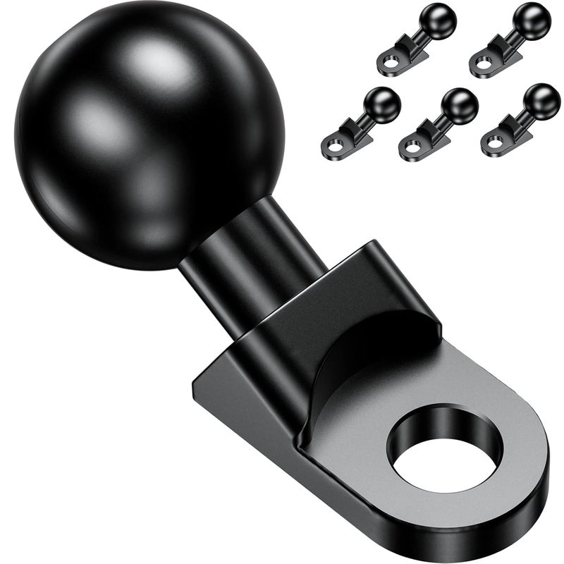 BRCOVAN 5 Pack, Aluminum Alloy Mount Base with 1'' TPU Ball & 10mm Mounting Hole, Angled Bolt Head Adapter Ball Base Compatible with RAM Mounts B Size Double Socket Arm - Image 1
