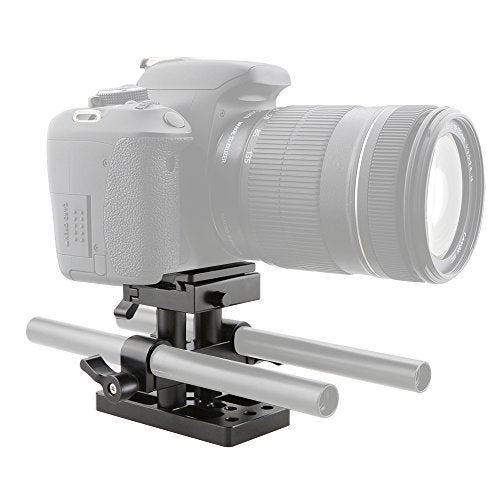 CAMVATE Quick Release Plate with 15mm Rail Riser Support System for Arca Swiss Standard(Height Adjustable) - 1795 - Image 3