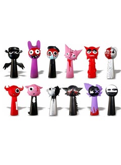Y&D 12 Pcs Sprunki  Figure Toys The Sprunki  Action Figure Toys For Fans Boys And Girls Best Gifts Sprunki Series Figures Model Birthday Cake Toppers 