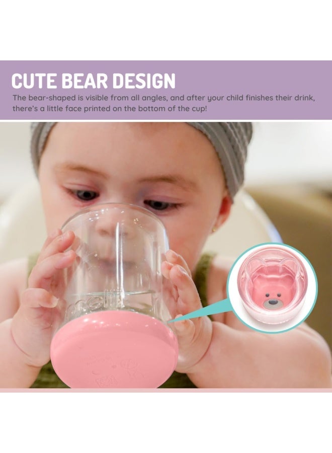 Melii Double Walled Bear Plastic Cup – Purple & Pink | 145ml | 2 Pcs Set | BPA Free Kids Cup - Image 4