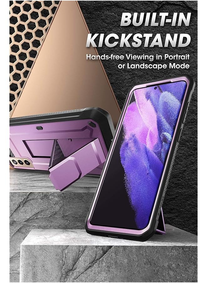 Unicorn Beetle Pro Series Case Designed For Samsung Galaxy S21 5G 2021 Release Full Body Dual Layer Rugged Holster And Kickstand Case Without Built In Screen Protector Violte