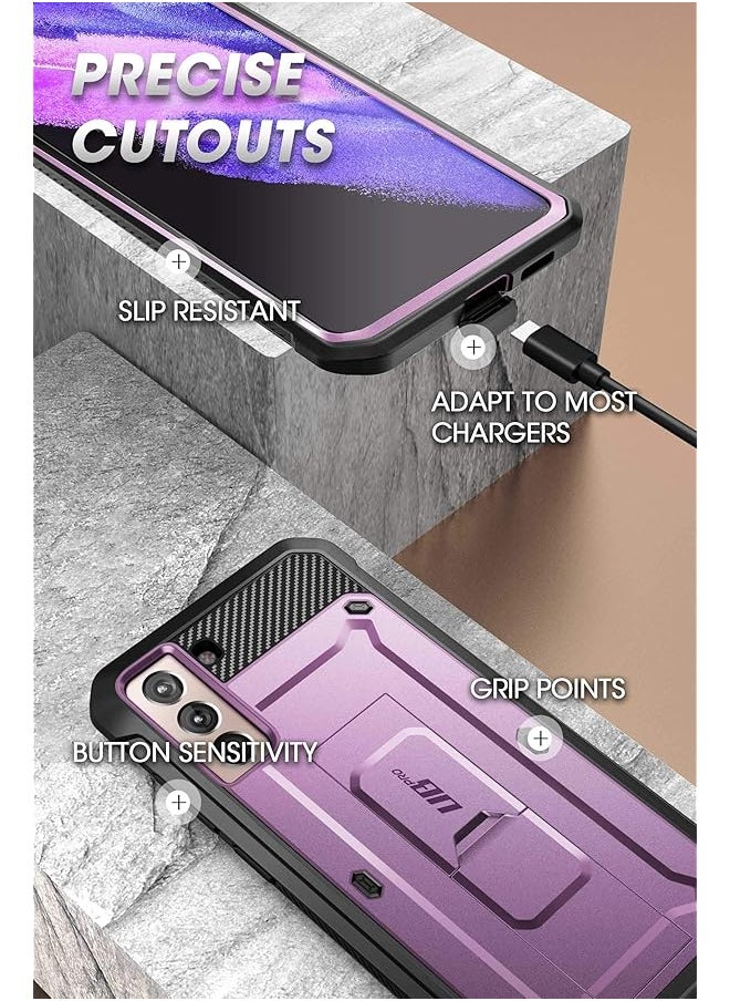 Unicorn Beetle Pro Series Case Designed For Samsung Galaxy S21 5G 2021 Release Full Body Dual Layer Rugged Holster And Kickstand Case Without Built In Screen Protector Violte