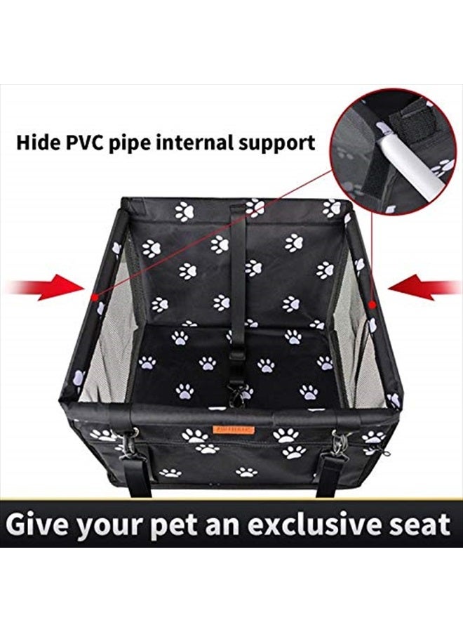 SWIHELP Dog Car Seat Puppy Portable Pet Booster Car Seat with Clip-On Safety Leash and PVC Support Pipe, Anti-Collapse,Perfect for Small Pets  - Image 4