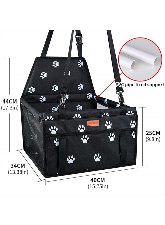 SWIHELP Dog Car Seat Puppy Portable Pet Booster Car Seat with Clip-On Safety Leash and PVC Support Pipe, Anti-Collapse,Perfect for Small Pets  - Image 3