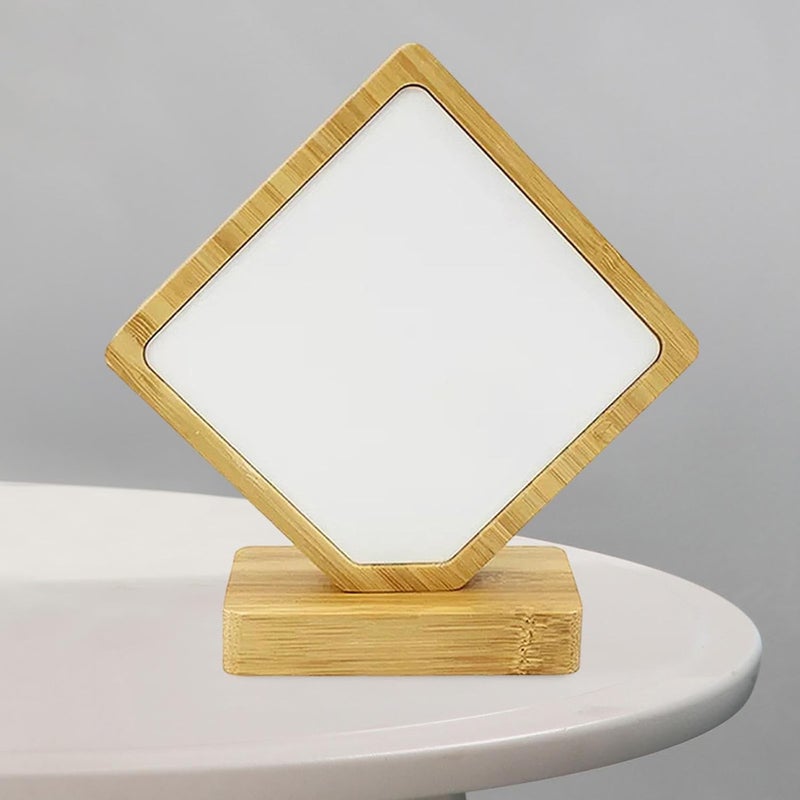 Wooden Picture Frame Tabletop Decoration Photo Display Holder for Bedroom Office Home Decor Gift- Rhombus - Image 2