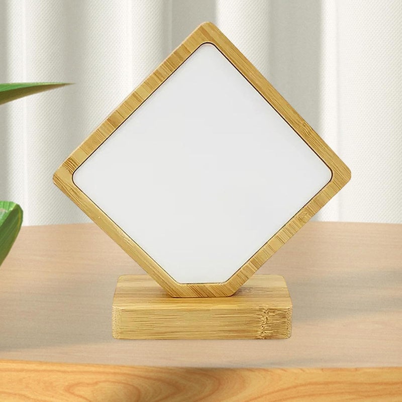 Wooden Picture Frame Tabletop Decoration Photo Display Holder for Bedroom Office Home Decor Gift- Rhombus - Image 4