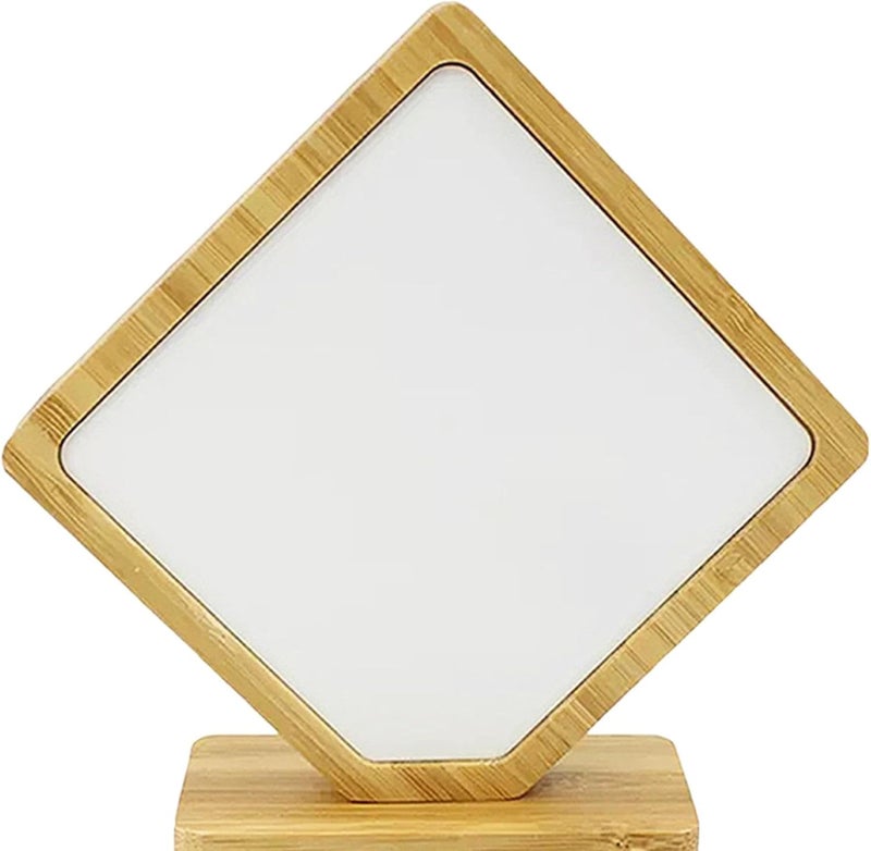 Wooden Picture Frame Tabletop Decoration Photo Display Holder for Bedroom Office Home Decor Gift- Rhombus - Image 5