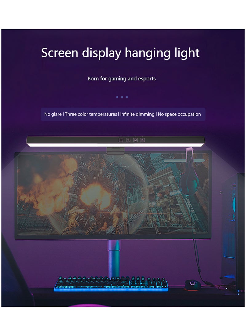 GuRiver Computer Monitor Lamp, 7 RGB Light Modes, Eye Caring, No Screen Glare Monitor Light, Dimmable, 3 Color Temperature, Atmosphere Desk Lamp for Office, Study, E-Sports - Image 2