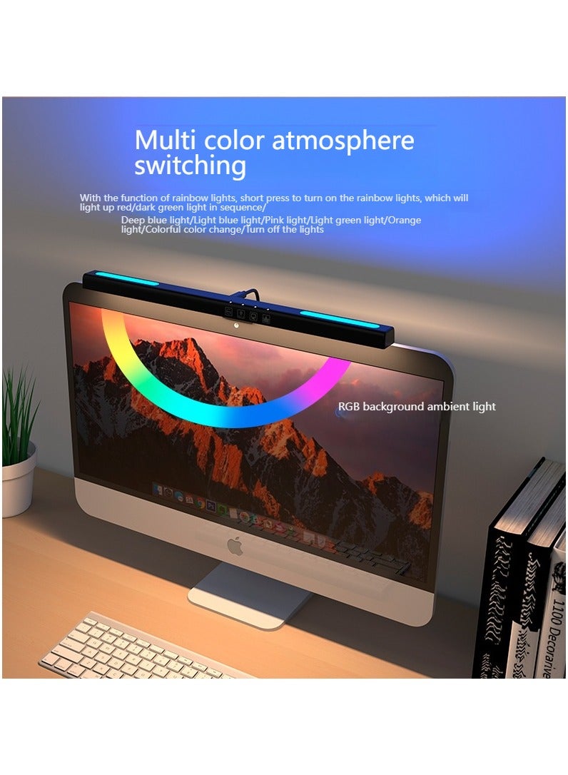 GuRiver Computer Monitor Lamp, 7 RGB Light Modes, Eye Caring, No Screen Glare Monitor Light, Dimmable, 3 Color Temperature, Atmosphere Desk Lamp for Office, Study, E-Sports - Image 3