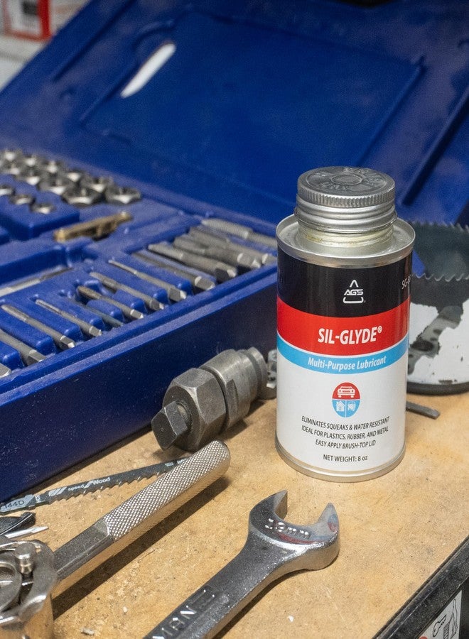 AGS Automotive Solutions SIL-Glyde Brush Top Can Multi-Purpose All-Weather Lubricating Compound for All Surfaces, 8 oz Lubricant Can, Silicone Lubricant, Ensure Friction Resistance - Image 5