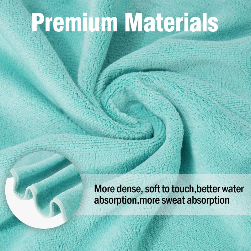INFICRIME 2 Pack Microfiber Gym Towels, 380 GSM 15"x31" Bigger Size Super Soft Quick-Drying Towels for Workout, Yoga, Fitness, Sports, Sweat Absorbent & Lightweight - Image 3