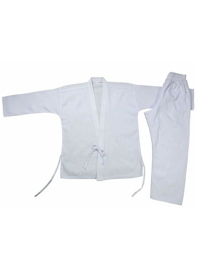 FLUORY Karate Uniform with Free Belt, White Karate Gi for Kids & Adult Size 000-6 - Image 2
