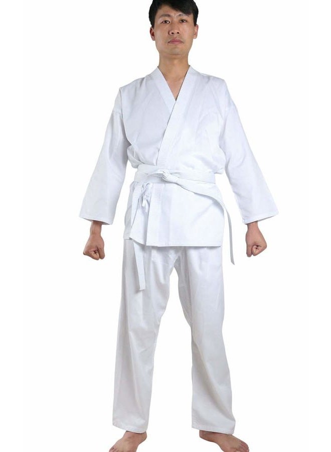 FLUORY Karate Uniform with Free Belt, White Karate Gi for Kids & Adult Size 000-6 - Image 5