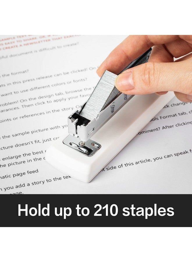 ديلي دباسة ديلي، دباسة سطح المكتب، دباسة مكتبية، سعة 25 ورقة، تتضمن 1000 دبوس ومزيل الدبابيس، لون أبيض - Image 4